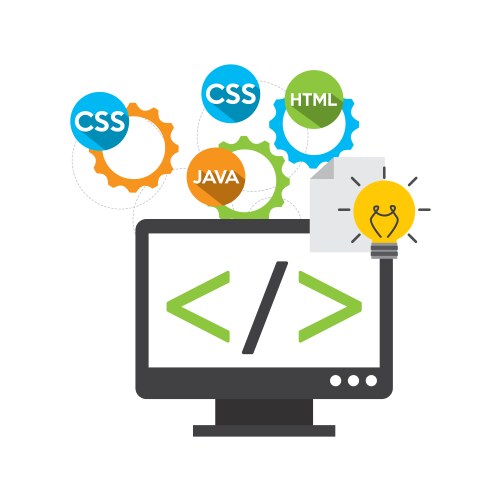 Software programming language icons vector image