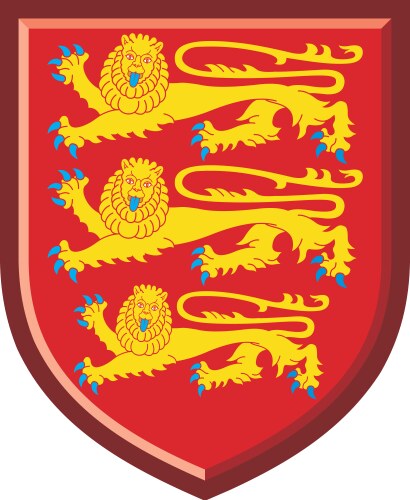 England Royal Shield Vector Image