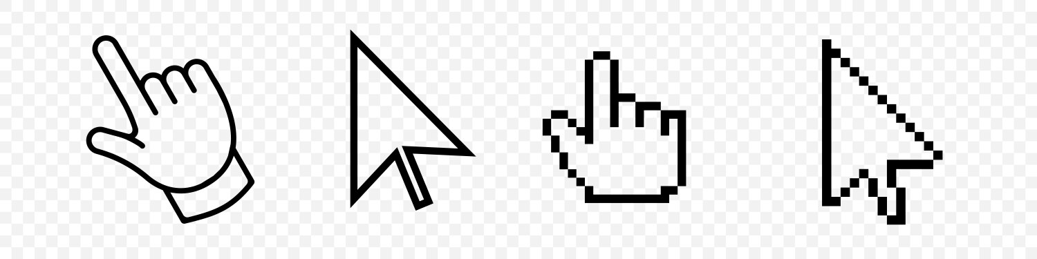 click cursor icon computer mouse pointer arrow vector image