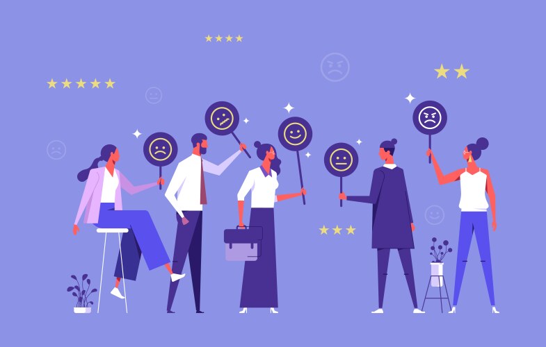 Customer Feedback & Ratings Vector Image