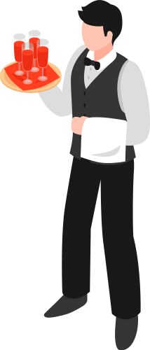Waiter and waitress icon Royalty Free Vector Image