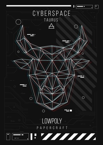 Abstract low poly template poster with poligonal vector image