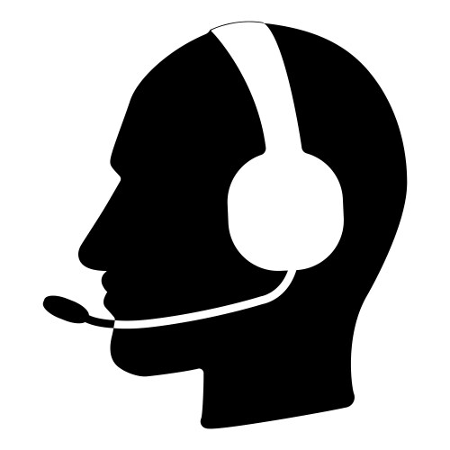 Call center support operator icon vector image