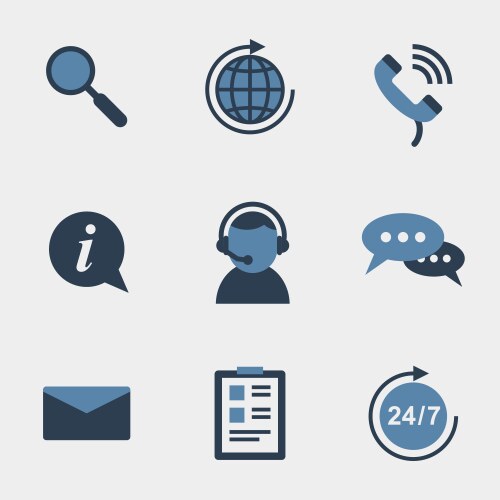 Customer service flat icon Royalty Free Vector Image