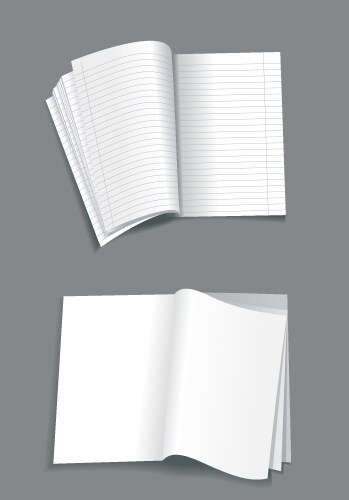 opened notebook vector image