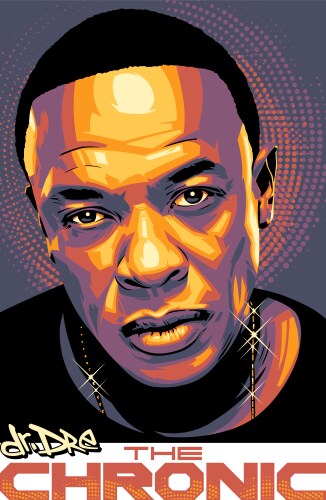 Dr. Dre Hip Hop Artwork Vector Image