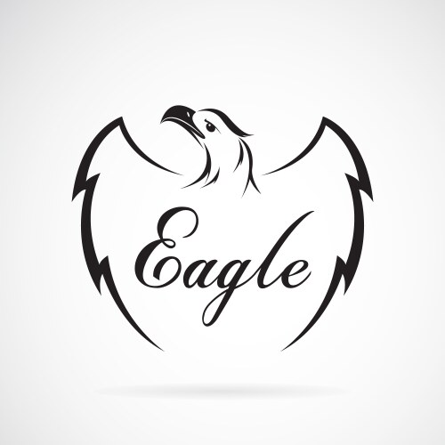 Eagle logo mascot template simple Royalty Free Vector Image