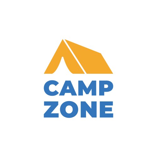 camping zone sign place isolated vector