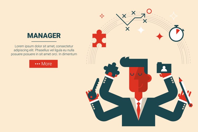 Project management isolated concept Royalty Free Vector