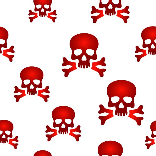 Red skull background vector image