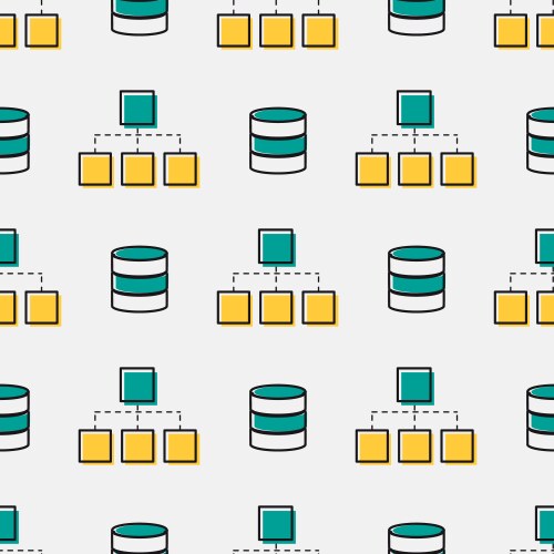 Seamless pattern with disk and algorithm scheme vector image