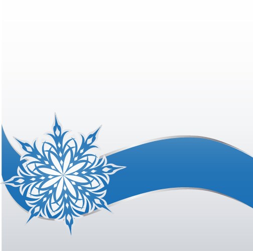 Snowflake on a paper background vector image