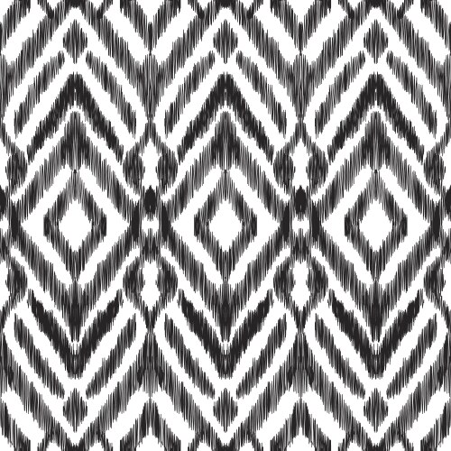 Colorful ikat chevron frame seamless pattern Vector Image