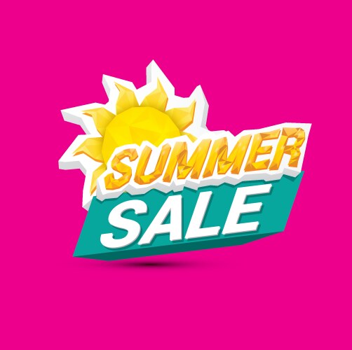 hot summer sale sticker vector image