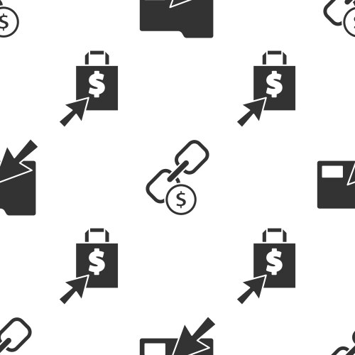 Set cursor click document folder chain link vector image