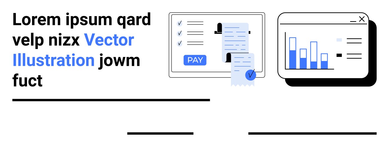 Digital workflow with online payment checklist vector image
