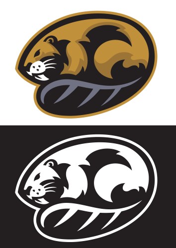 Cartoon Beaver Mascot Vector Image