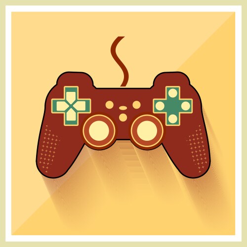 Computer video game controller joystick vector image