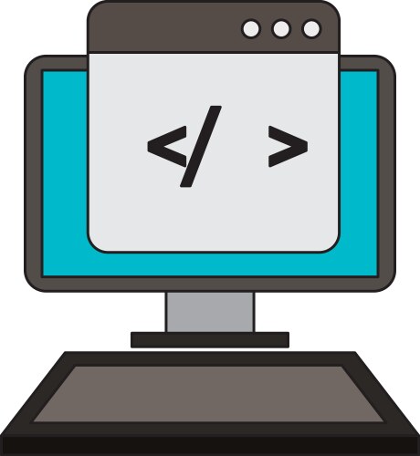 Computer coding language website vector image