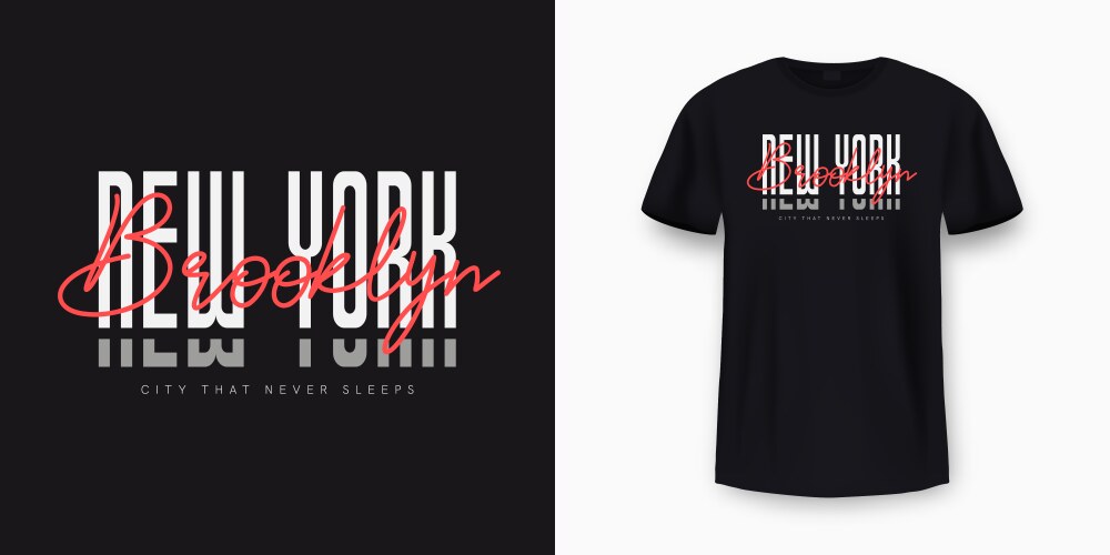New York City T-Shirt Print Vector Image