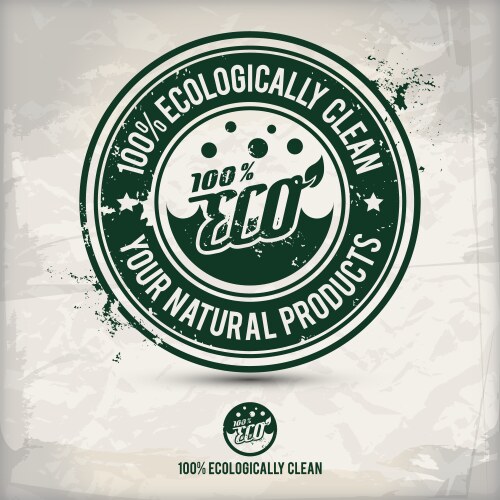 Alternative eco friendly gas stamp Royalty Free Vector Image