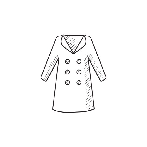 Coat sketch icon Vector Image