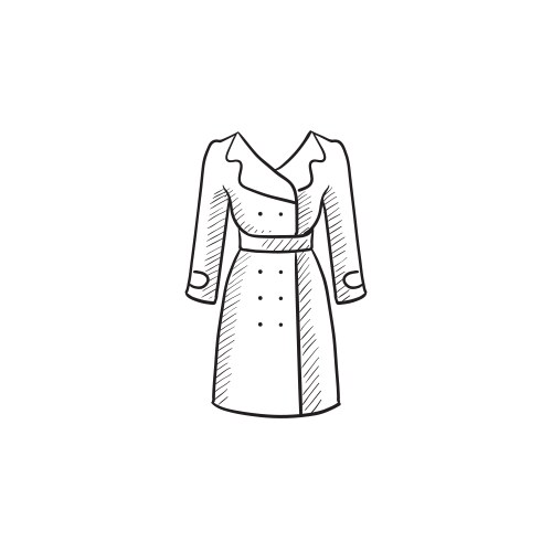 Coat sketch icon Vector Image