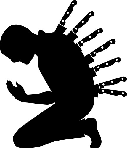 Silhouette Back Stab vector image