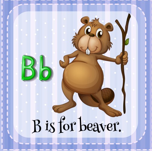 Cartoon of b letter for bear Royalty Free Vector Image