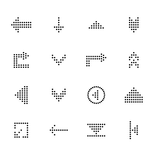 Black arrows icon set pointers for navigation vector image