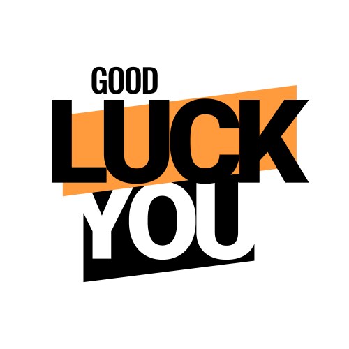 good luck you vector image