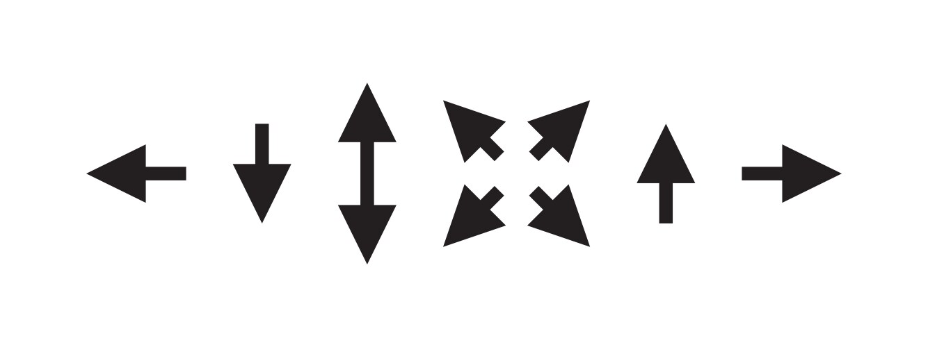 Arrow Icons - Pointer Set vector image