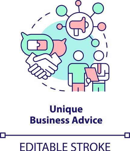 unique business advice concept icon vector image vector image