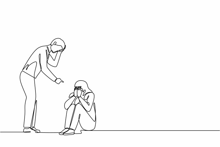 Continuous one line drawing standing man Vector Image