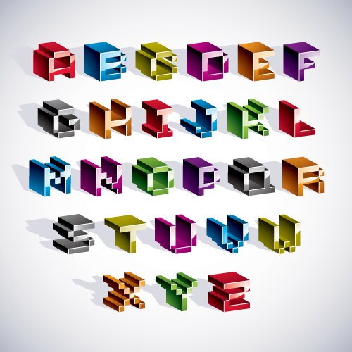 8-Bit TypeScript Font - Pixel Art Lettering vector image