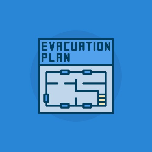 Emergency evacuation plan Vector Images & Graphics for Commercial Use ...