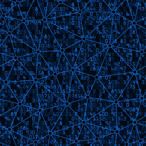 Mathematical with linear triangular shapes vector image
