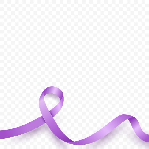 Purple Awareness Ribbon Support Vector Image
