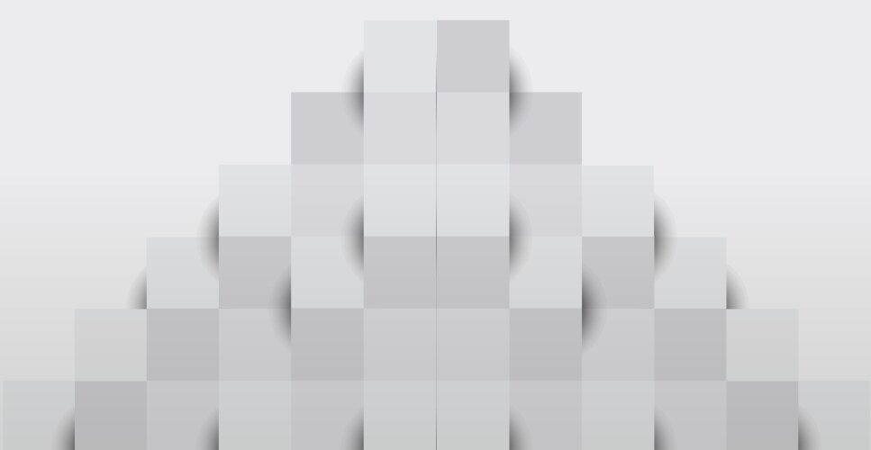 Abstract 3d background from convex squares vector image