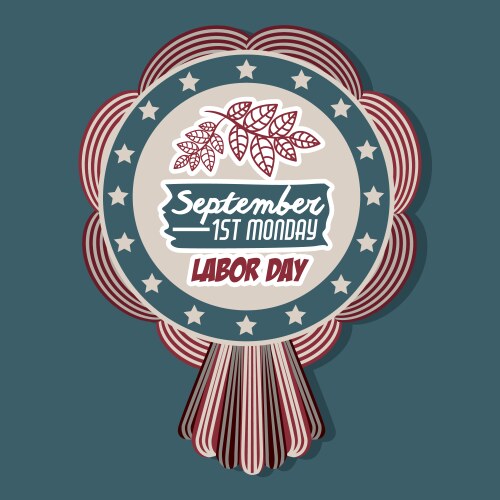 Retro labor day design Vector Image