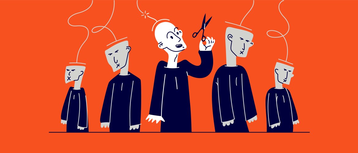 Matrix mind control and totalitarian society and Vector Image