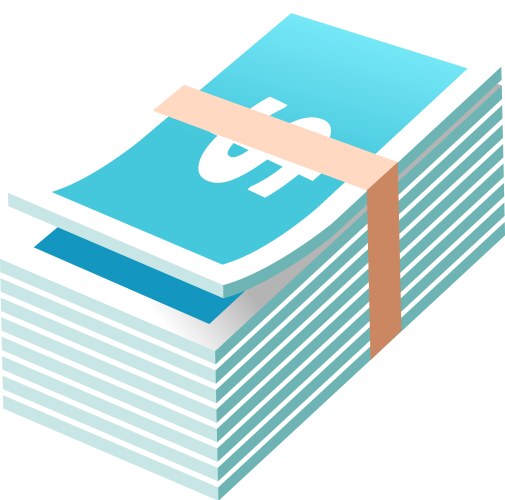 Stacks of US Dollar Bills - Close-Up Vector Image