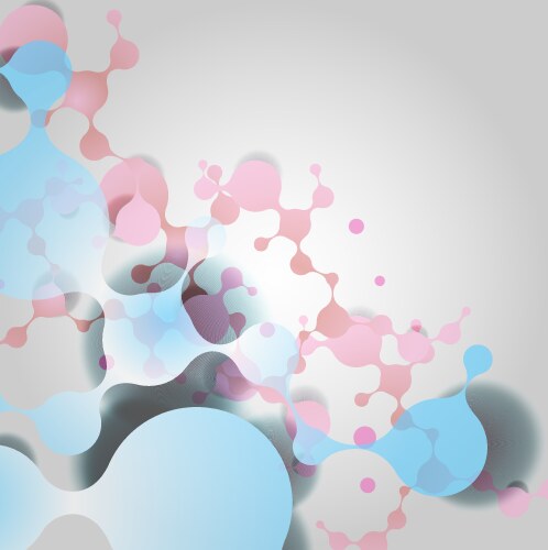 Abstract network design with molecular structure vector image