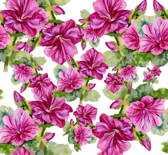 Watercolor Floral Background Vector Image