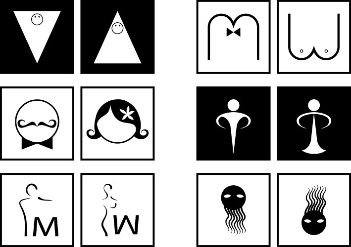 Toilet Sign Collection Vector Image