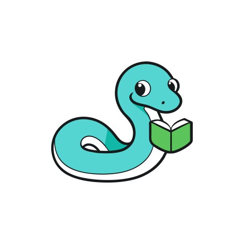 Axanthic ball python learns icon vector image