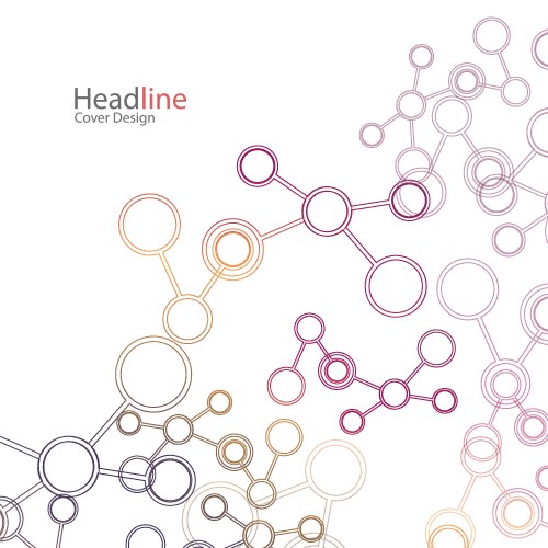 Abstract background with molecule structure vector image