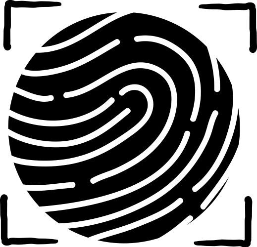 Hand drawn doodle fingerprint with style vector image