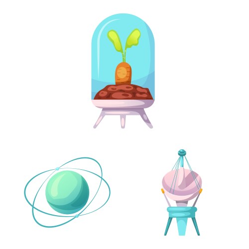Isolated object of mars and space icon set vector image