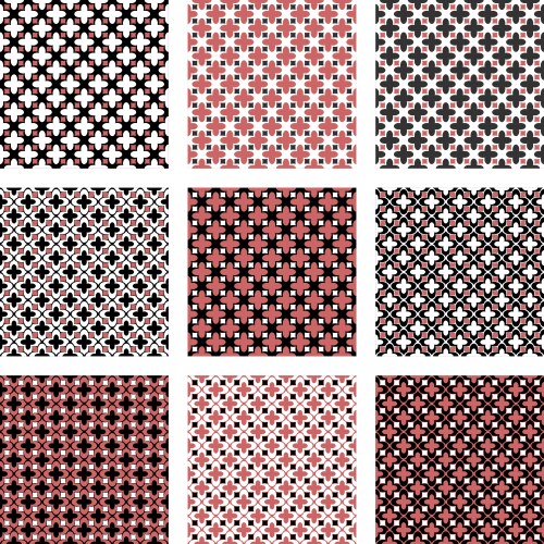 Set of design seamless colorful diagonal patterns vector image